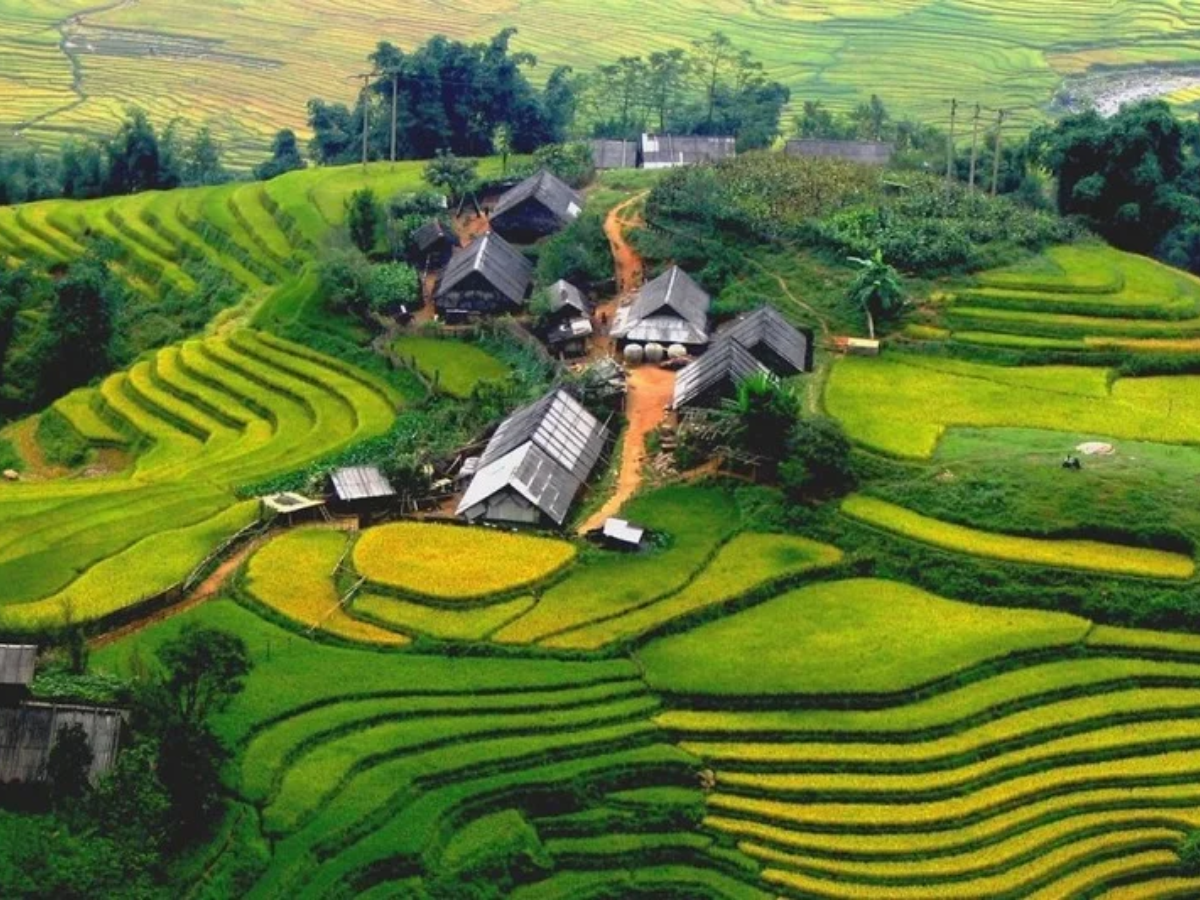 Sa Pa có hệ thống lưu trú ăn uống phát triển với nhà thờ đá quảng trường và các bản Cát Cát Tả Van Lao Chải. 