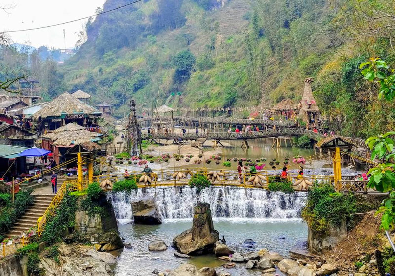 Khung cảnh yên bình tại Bản Cát Cát