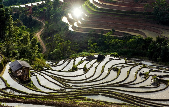 Thung lũng Mường Hoa mùa nước đổ như tấm gương khổng lồ