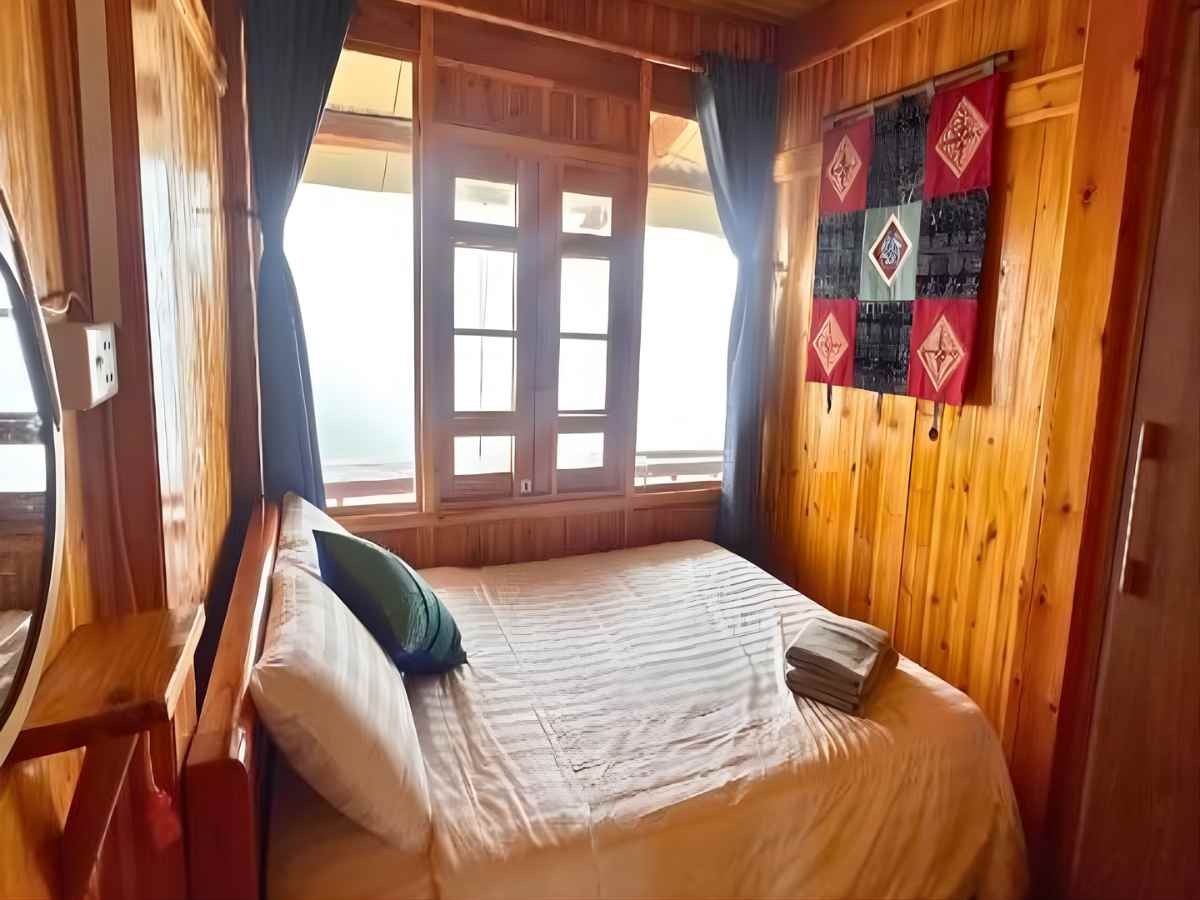 Không gian phòng nghỉ Sen Sa Pa Retreat & Tours ấm cúng, gần gũi thiên nhiên