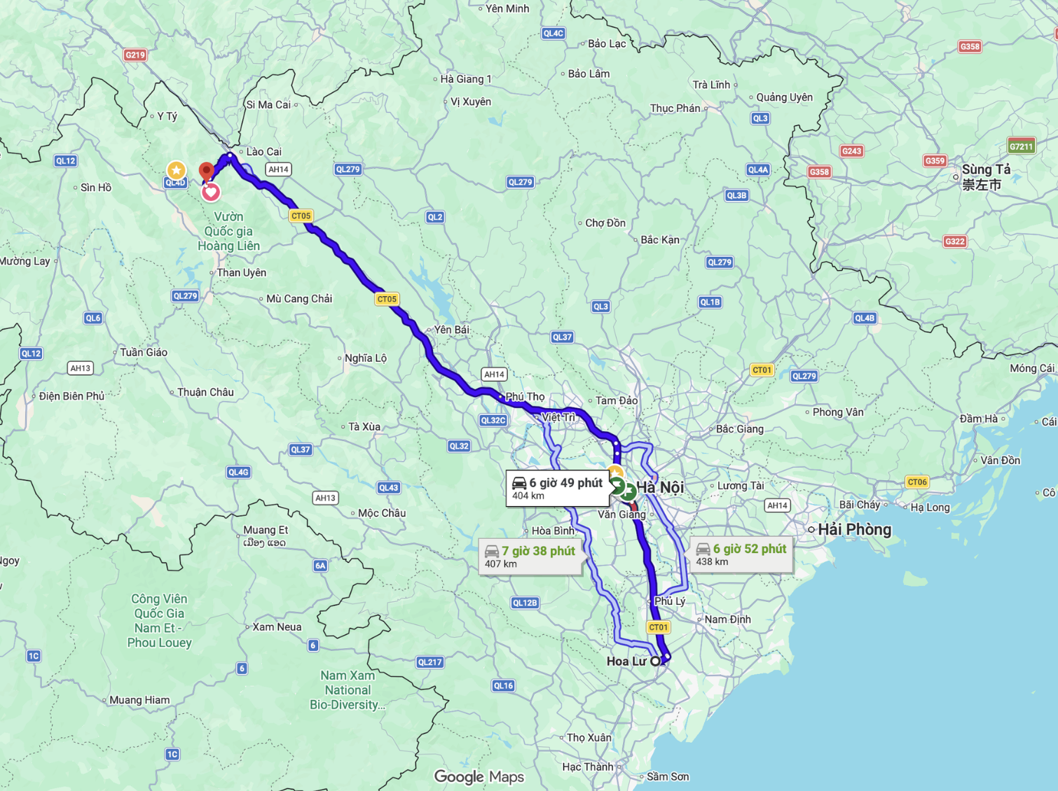 Quãng đường Ninh Bình đi Sa Pa khoảng 400 km. (Nguồn: Sưu tầm)