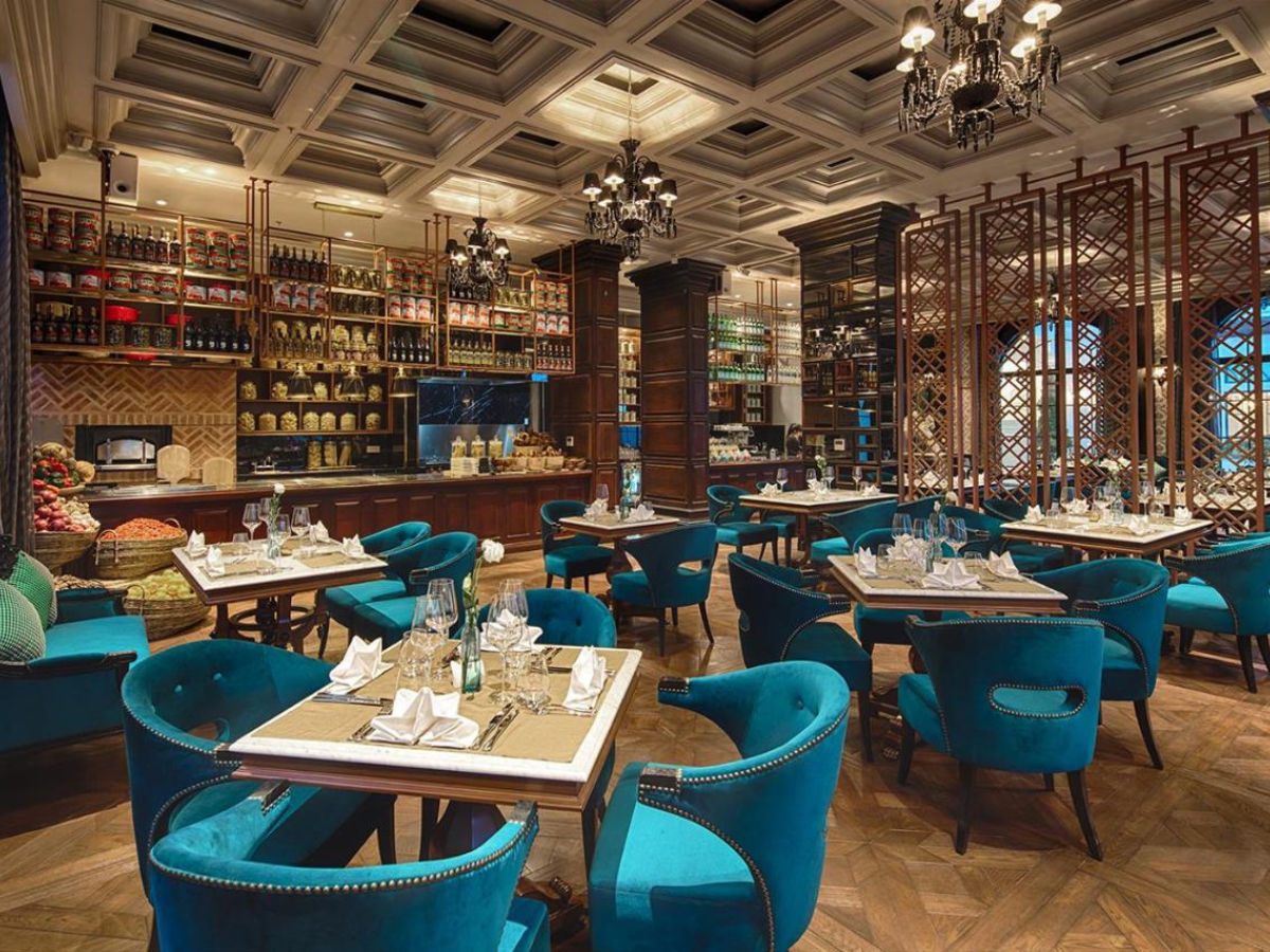 Nhà hàng Olivio với không gian ấm cúng.