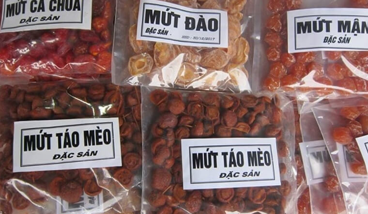 Sa Pa nổi tiếng với các loại mứt trái cây sấy khô