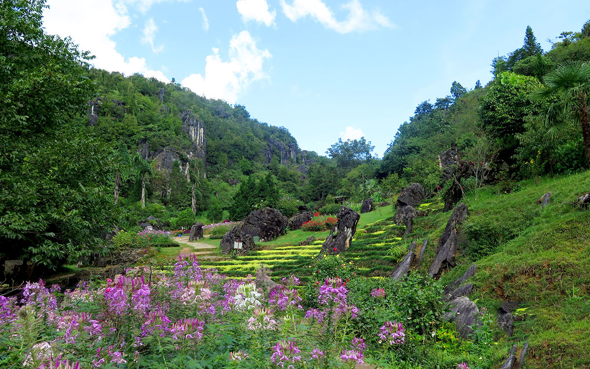 Núi Hàm Rồng nằm ở độ cao 1.800m