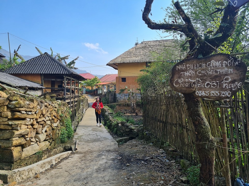 Không gian yên bình tại thôn Choản Thèn. 